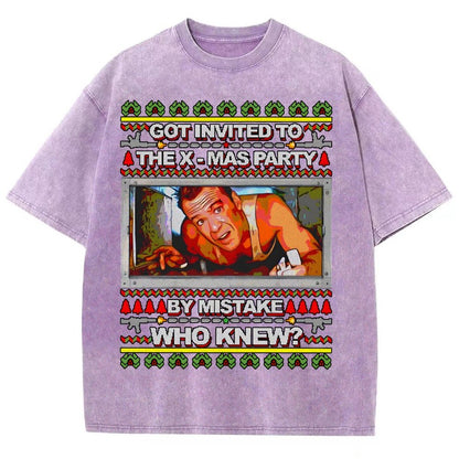 Got invited to the X-mas Party Vintage Distressed T-shirt