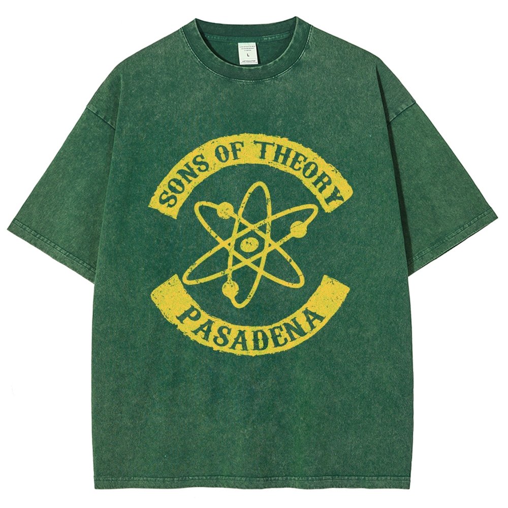 SONS OF THEORY Big Bang Humor Vintage Distressed T-shirt