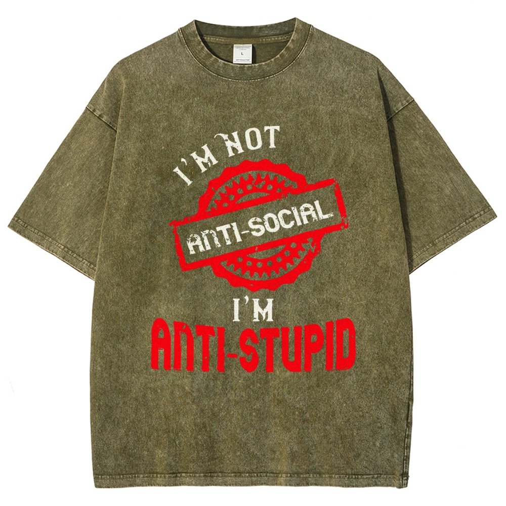 Anti-Stupid Vintage Distressed T-shirt