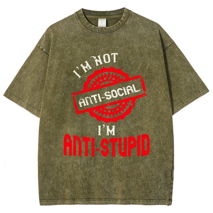 Anti-Stupid Vintage Distressed T-shirt
