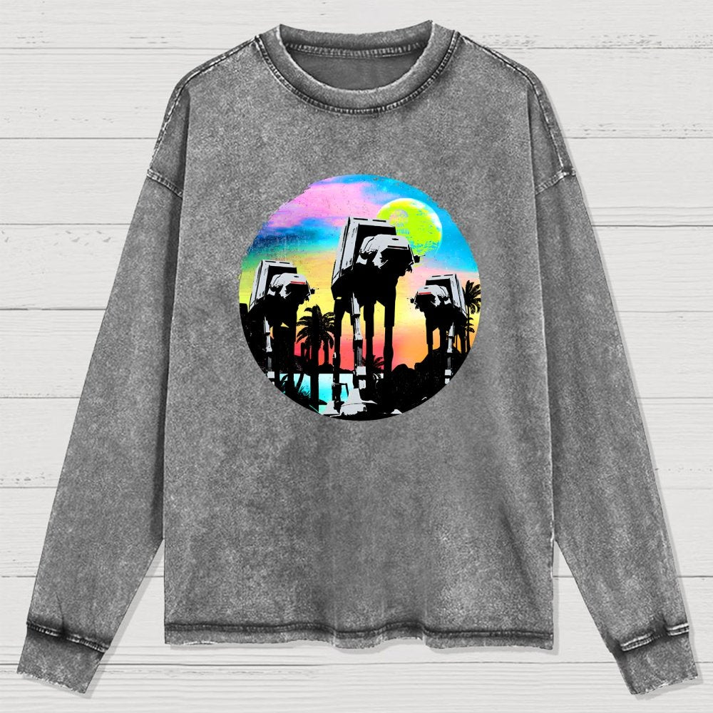 Retro Walker Adventure Washed Long Sleeve Tee