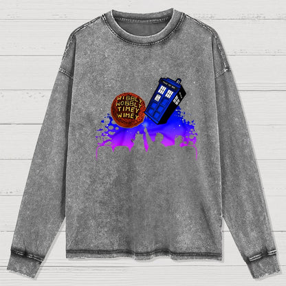 Wavy Wobbly Timey Whimsy Washed Long Sleeve Tee