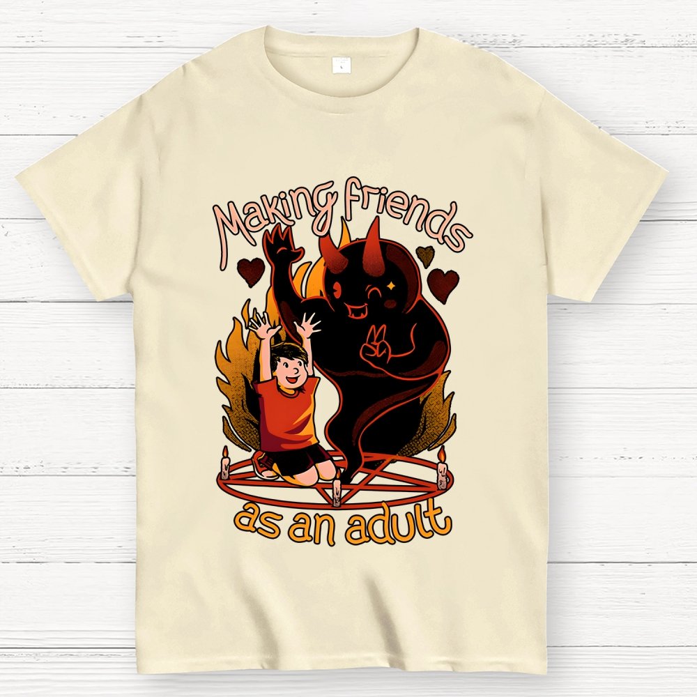 Making New Friends Satanic Ritual Geek T-Shirt