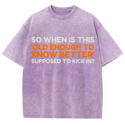Old Enough To Know Better Vintage Distressed T-shirt