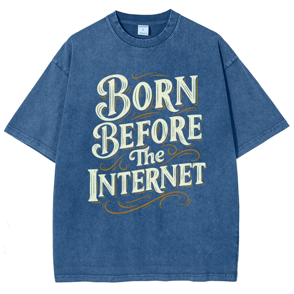 Born Before The Internet Vintage Distressed T-shirt