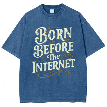 Born Before The Internet Vintage Distressed T-shirt