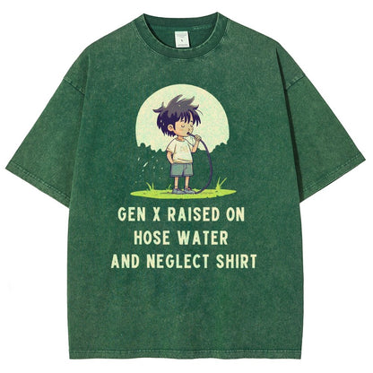 Gen x raised on hose water and neglect Vintage Distressed T-shirt