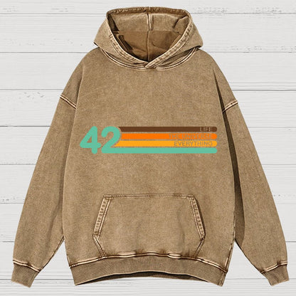 42  Life The Universe And Everything Vintage Distressed Hoodie