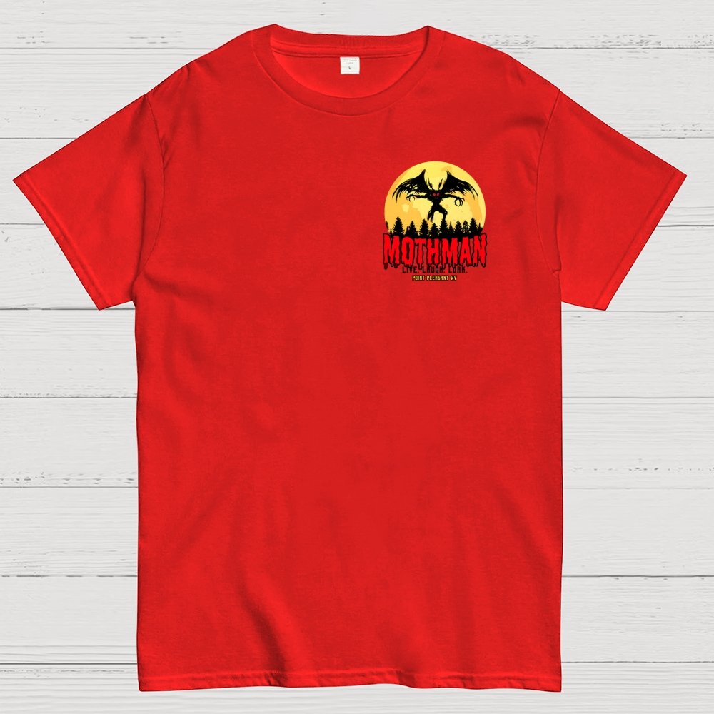 Mothman Cryptid Vintage Front And Back Printing Geek T-Shirt