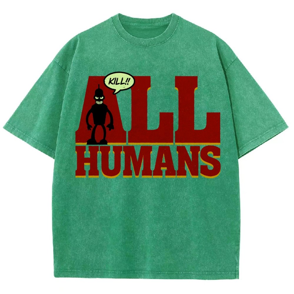 Kill All Humans! Vintage Distressed T-shirt
