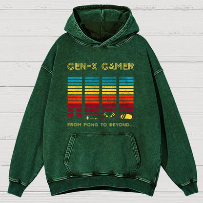 Gen-X Gamer Vintage Distressed Hoodie
