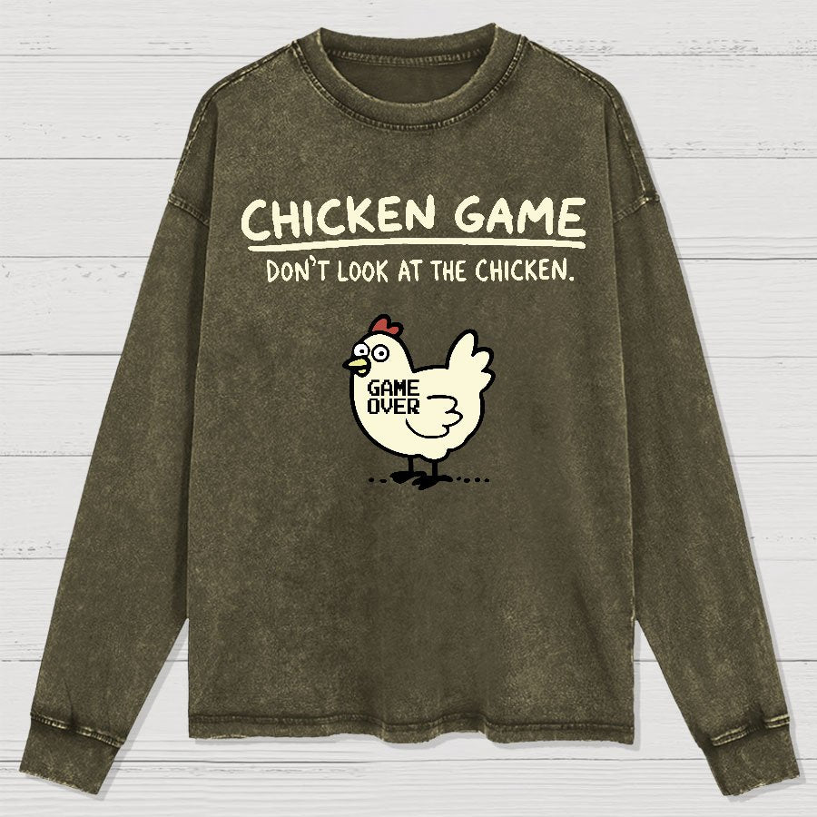 Chicken Game Washed Long Sleeve Tee