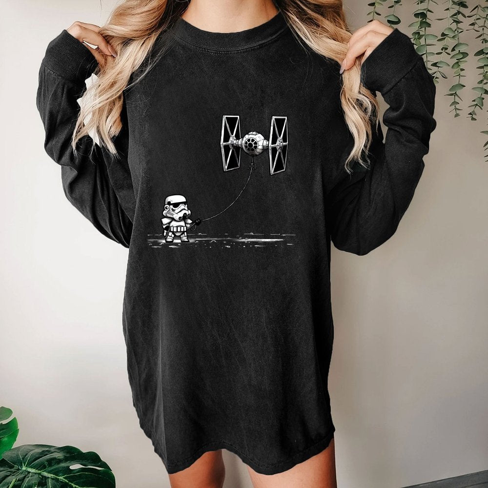 Flying The Galactic Alliance's Kite Washed Long Sleeve Tee