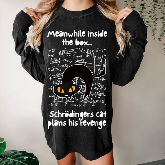 Schrodingers Cat Revenge Washed Long Sleeve Tee