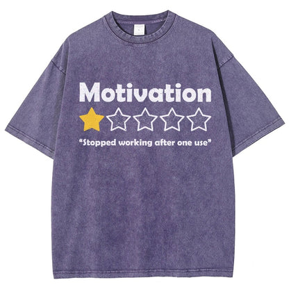 Motivation Review Vintage Distressed T-shirt