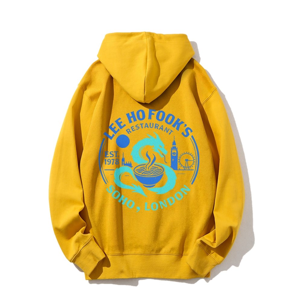 Lee Ho Fooks Printed Back Cotton Hoodie