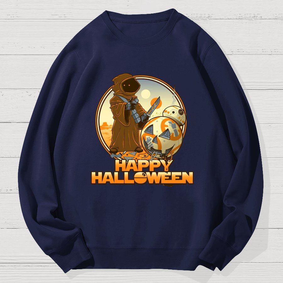 Happy Halloween Geek Cotton Sweatshirt