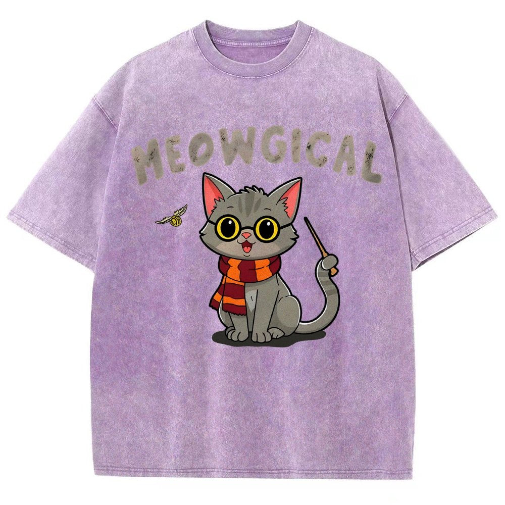 Meowgical Vintage Distressed T-shirt