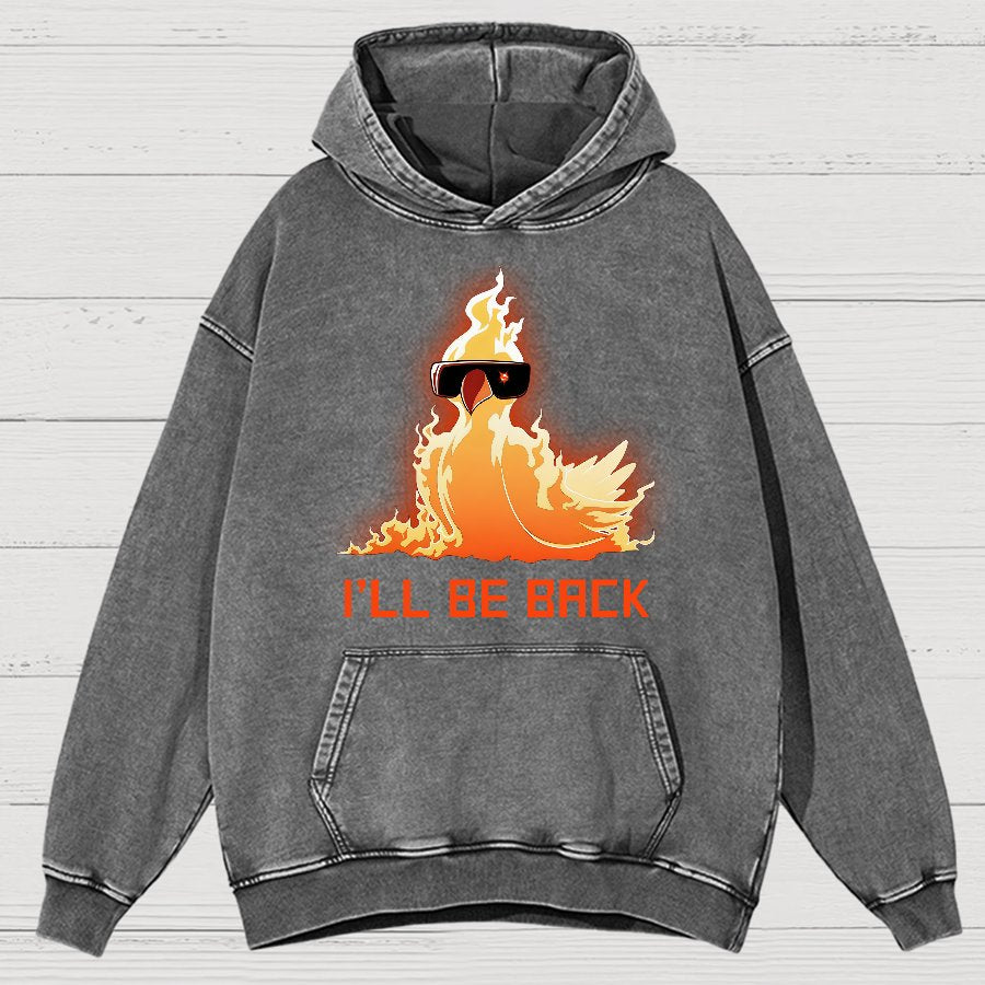 I'll Be Back Vintage Distressed Hoodie