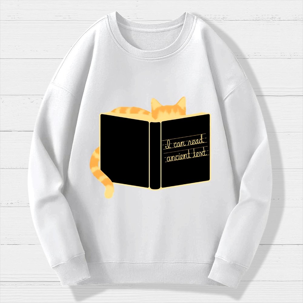 Ancient Text Geek Cotton Sweatshirt