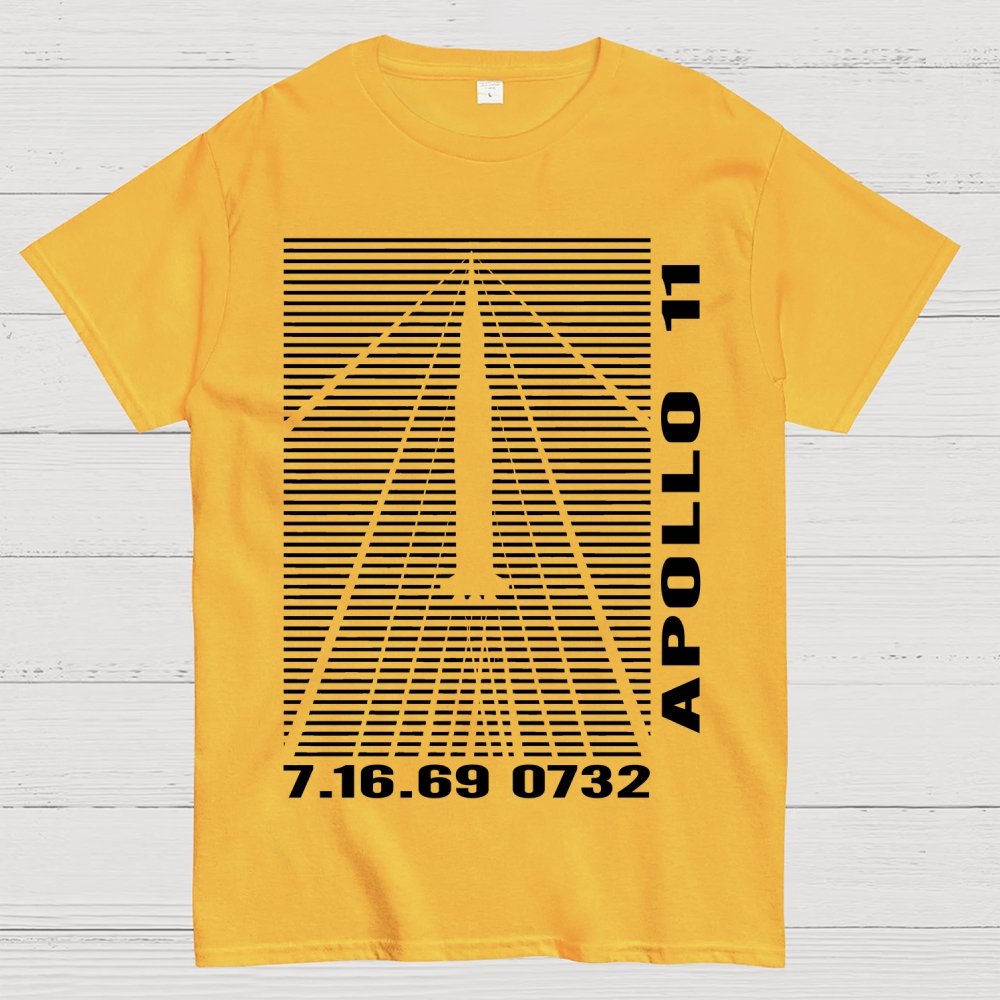 Shockwaves Apollo 11 Retro Space Design Unisex Geek T-Shirt