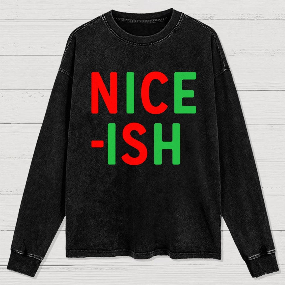 Nice-ish Washed Long Sleeve Tee