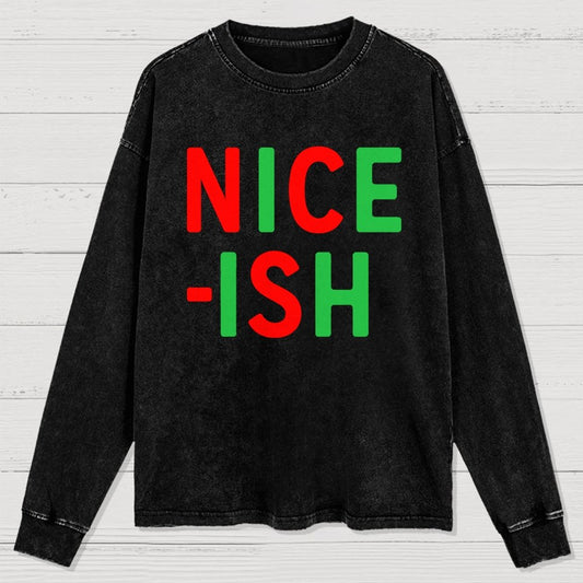 Nice-ish Washed Long Sleeve Tee
