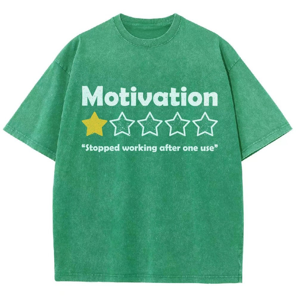 Motivation Review Vintage Distressed T-shirt