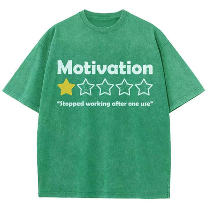 Motivation Review Vintage Distressed T-shirt