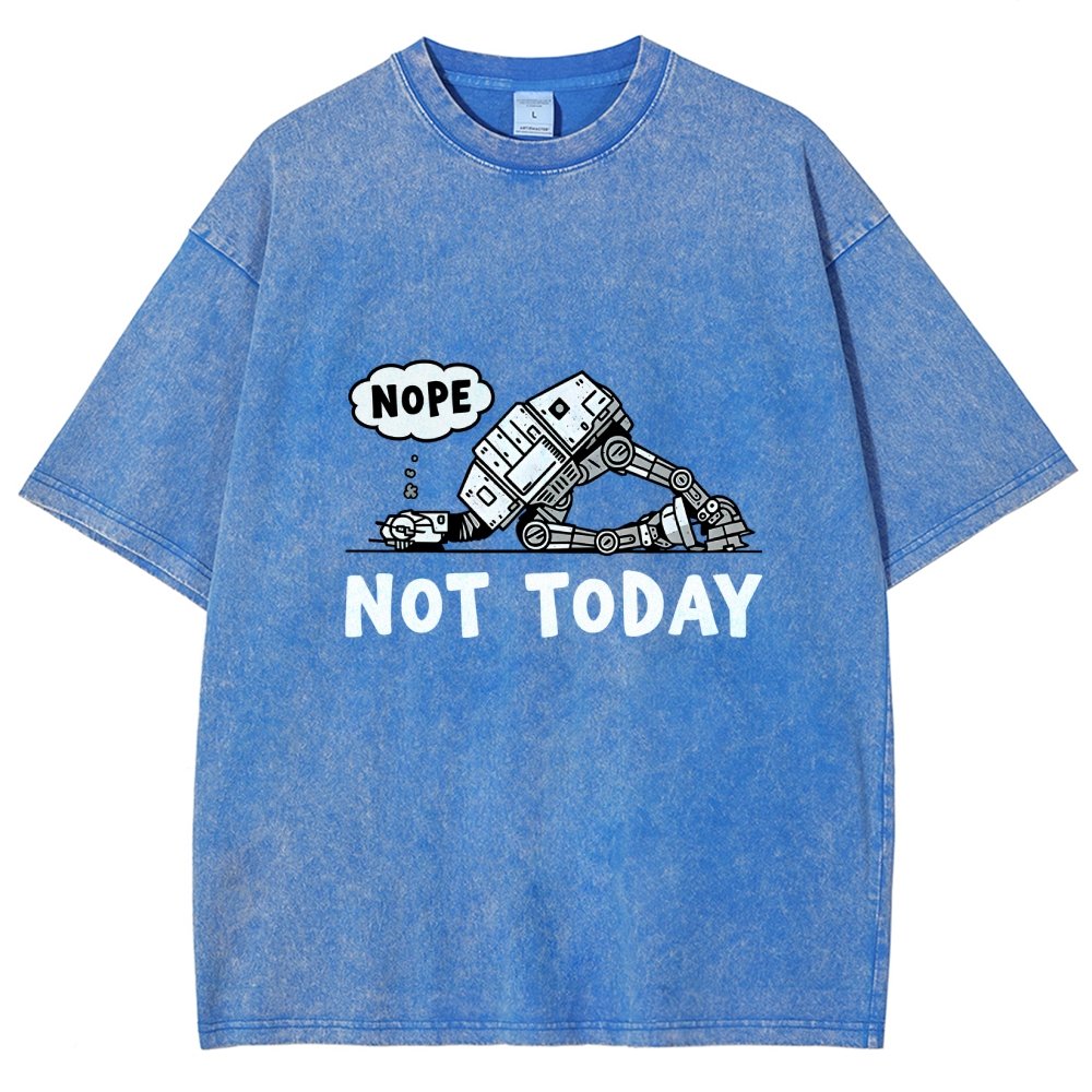 No Not Today  Vintage Distressed T-shirt