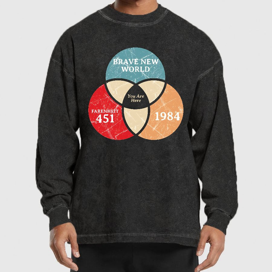 You Are Here Washed Long Sleeve Tee