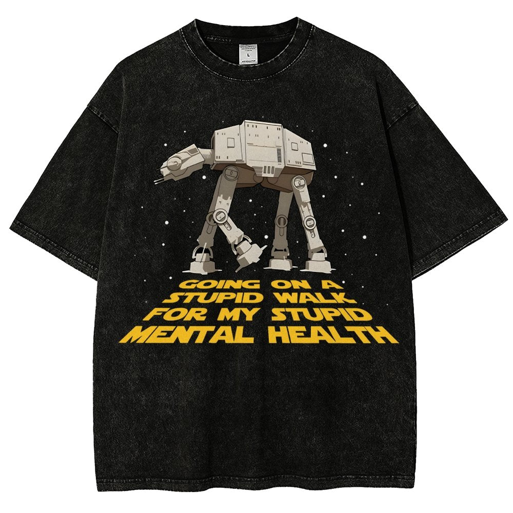 Galactic Wander Vintage Distressed T-shirt