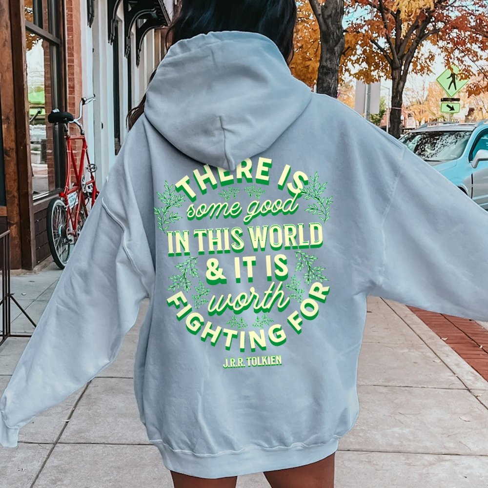 There is Some Good in This World Printed Back Unisex Cotton Hoodie