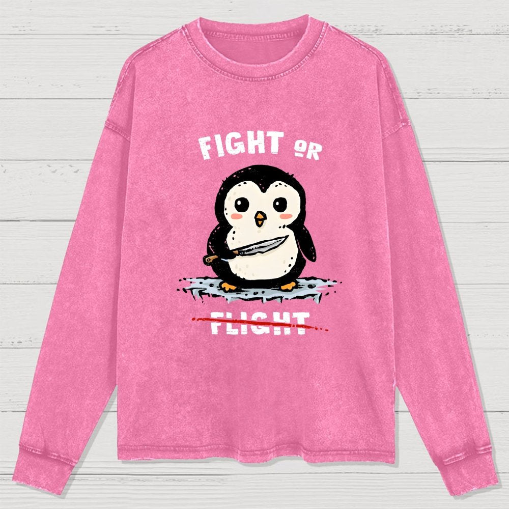 Fight Or Flight Washed Long Sleeve Tee