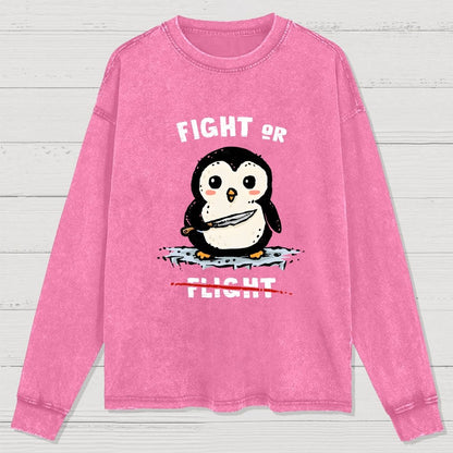 Fight Or Flight Washed Long Sleeve Tee