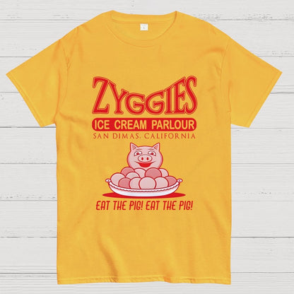 Eat the Pig at Frosty's Ice Cream Parlour Ringer Unisex Geek T-Shirt