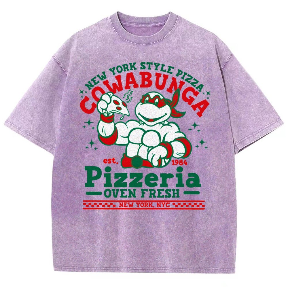 Cowabunga Pizzeria Pi Day Vintage Distressed T-shirt