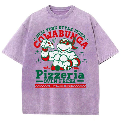 Cowabunga Pizzeria Pi Day Vintage Distressed T-shirt