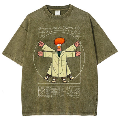 Vitruvian Puppet Vintage Distressed T-shirt