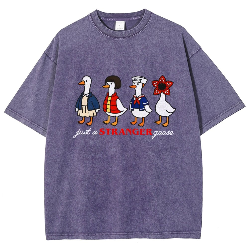 Just a stranger goose Vintage Distressed T-shirt