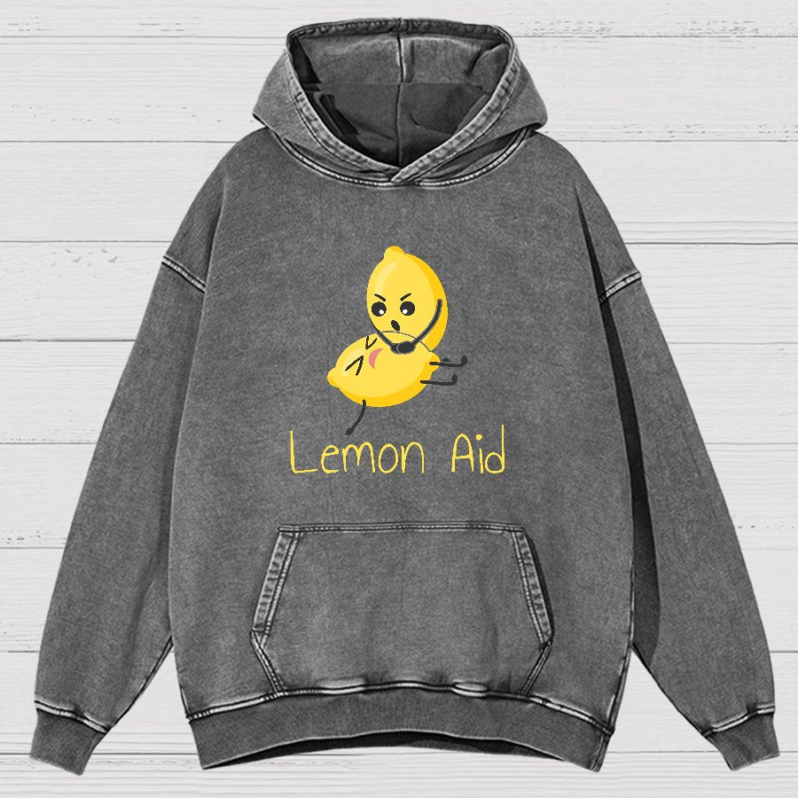 Funny LemonAid - Lemon First Aid Pun Joke Essential Vintage Distressed Hoodie