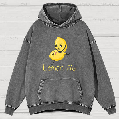 Funny LemonAid - Lemon First Aid Pun Joke Essential Vintage Distressed Hoodie