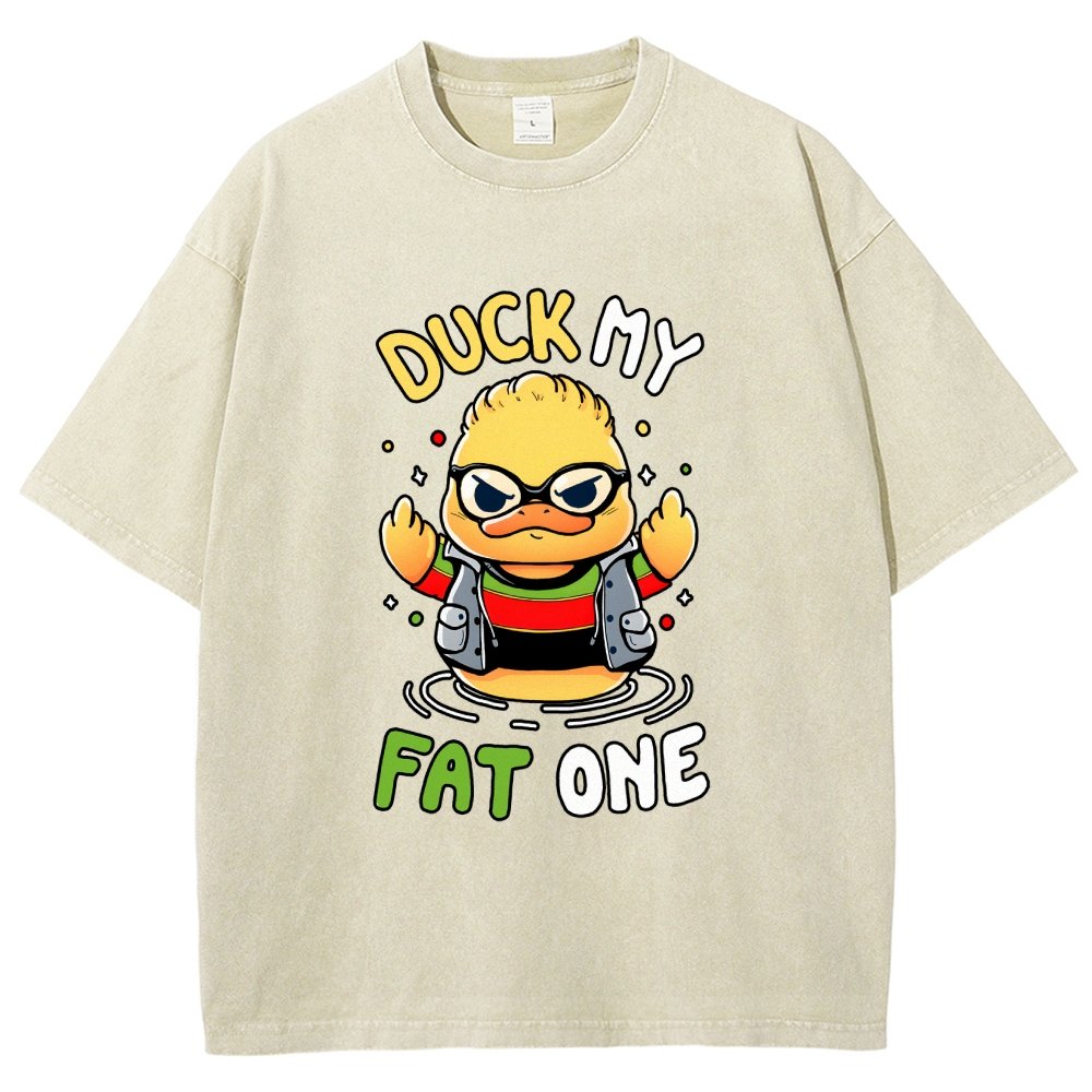 Duck My Fat One Vintage Distressed T-shirt