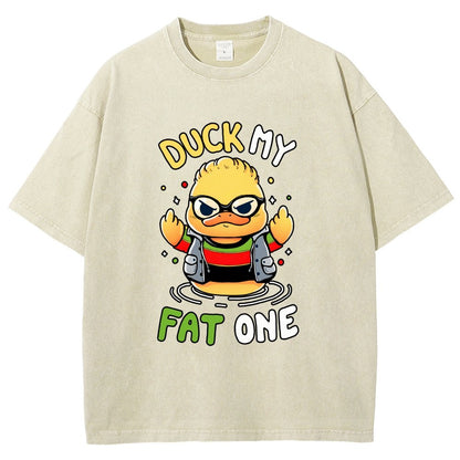 Duck My Fat One Vintage Distressed T-shirt