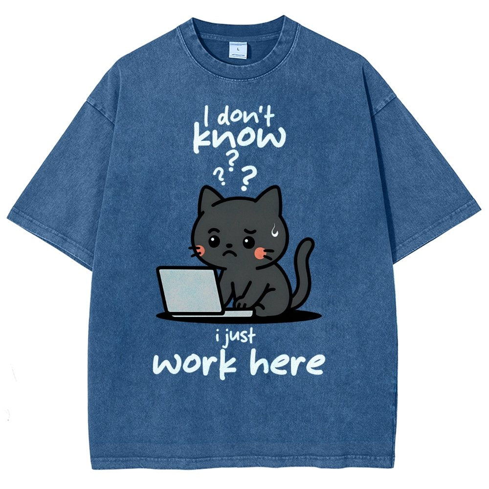I Just Work Here Vintage Distressed T-shirt
