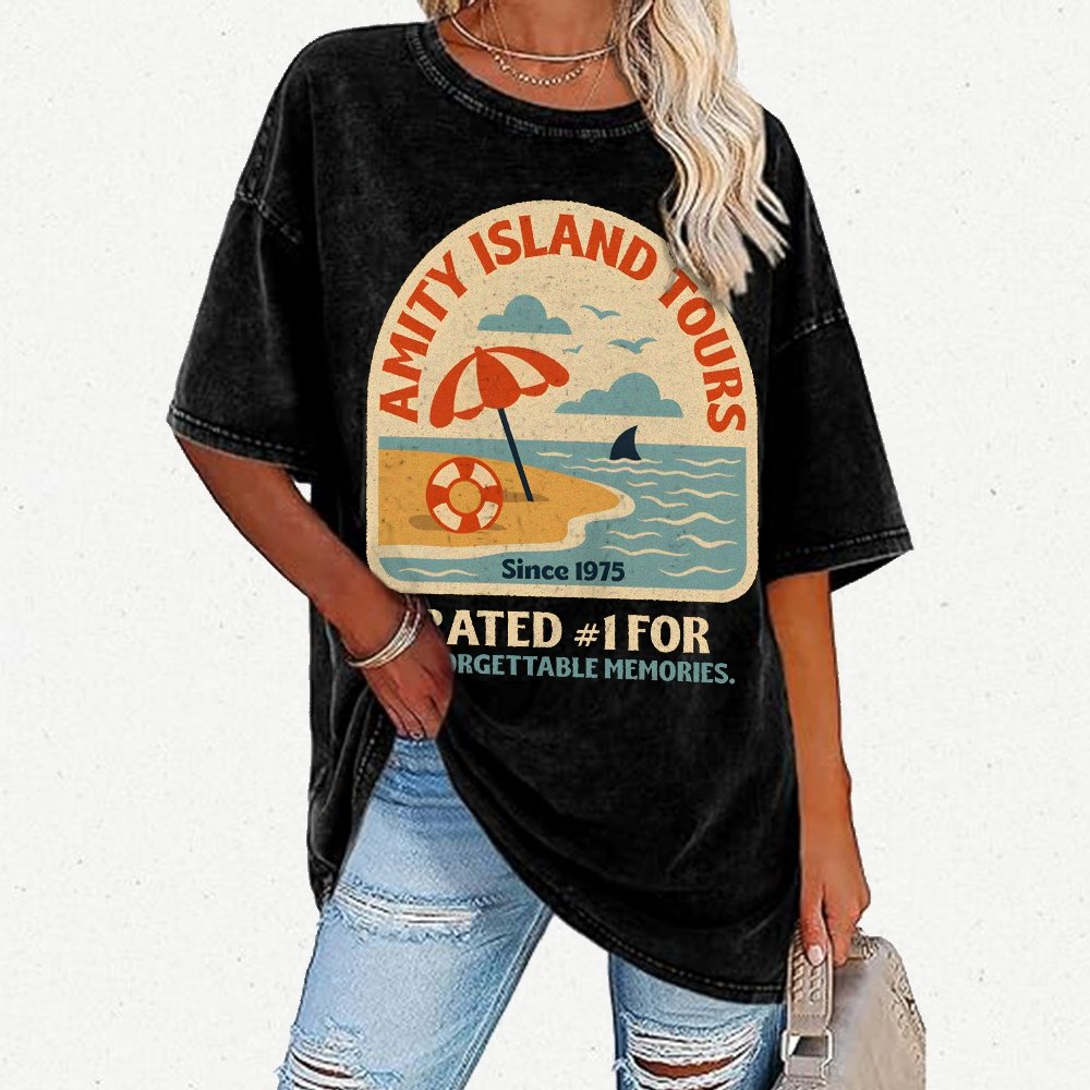 Seaside Tours Vintage Distressed T-shirt
