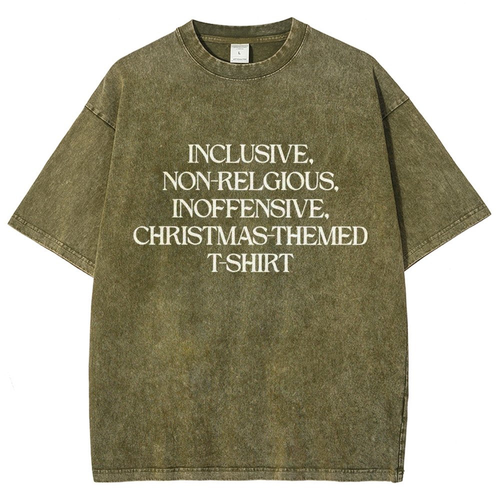 Christmas Themed Vintage Distressed T-shirt
