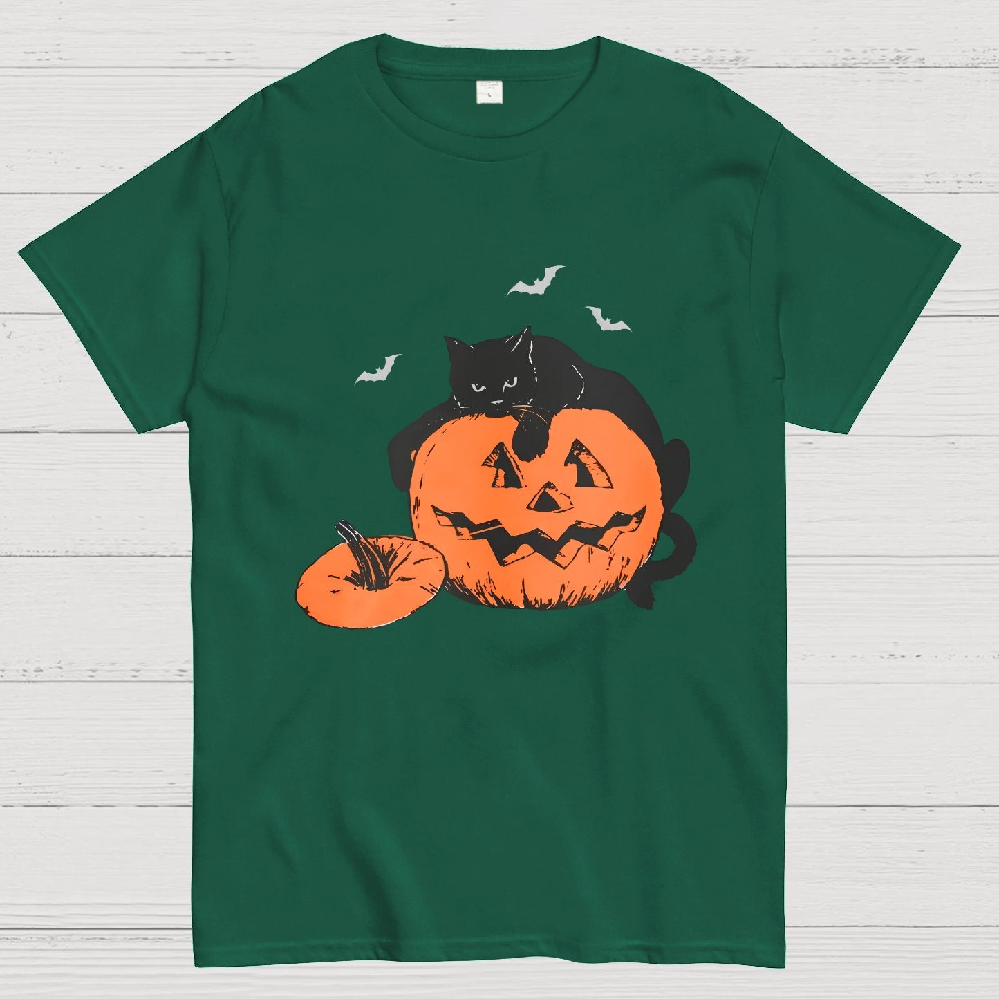 Black Cat Halloween Geeky T-Shirt