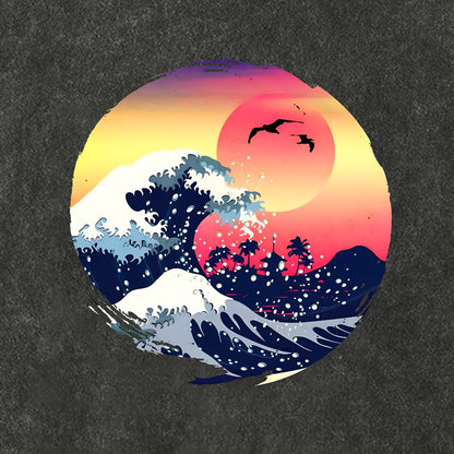 Retro Waves Vintage Distressed T-shirt