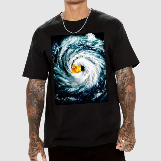 Rubber duck in Hurricane Geek T-Shirt